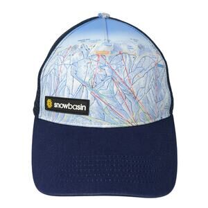 Snowbasin Trucker Hat Multicolor One Size Adjustable 6 Panel Mesh Back Cirque